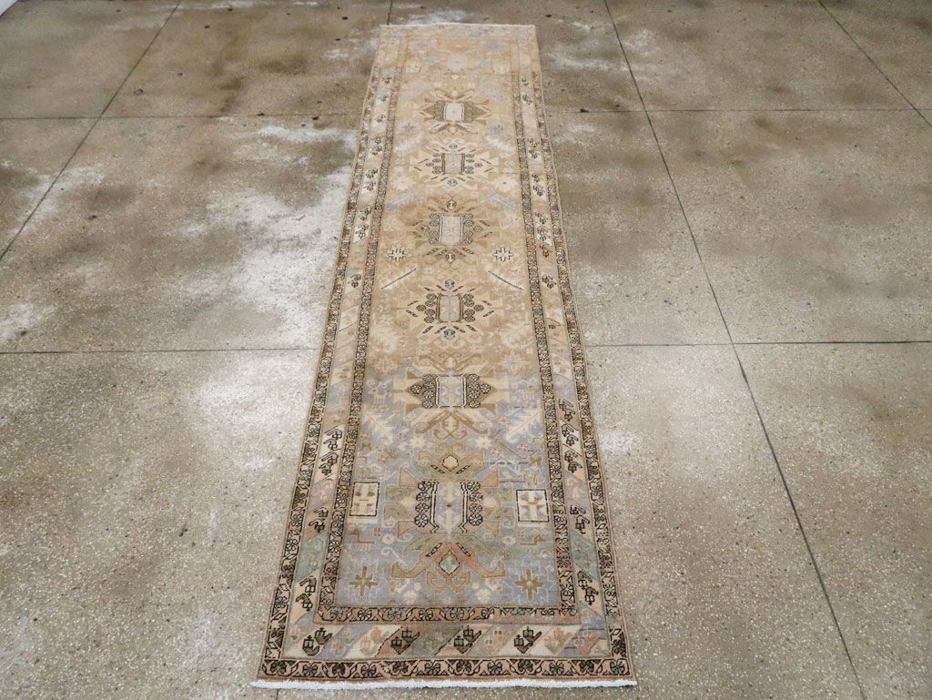 Vintage Persian Heriz Runner (Pair: 2 of 2), No.28294 - Staging