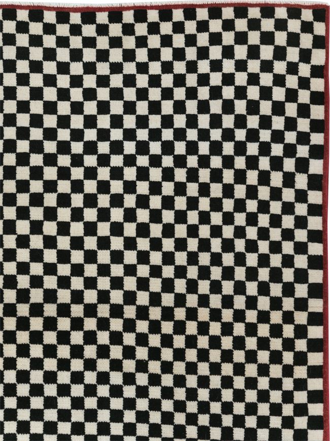 Vintage Persian Afshar Rug, No.28295 - Staging