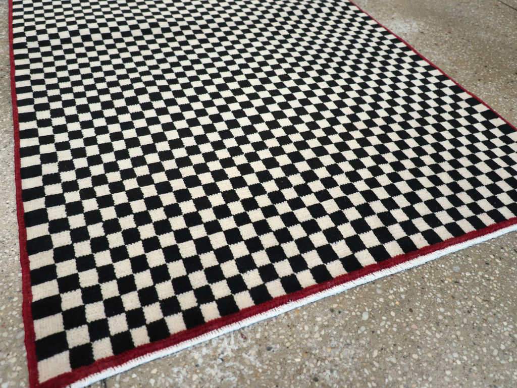 Vintage Persian Afshar Rug, No.28295 - Staging