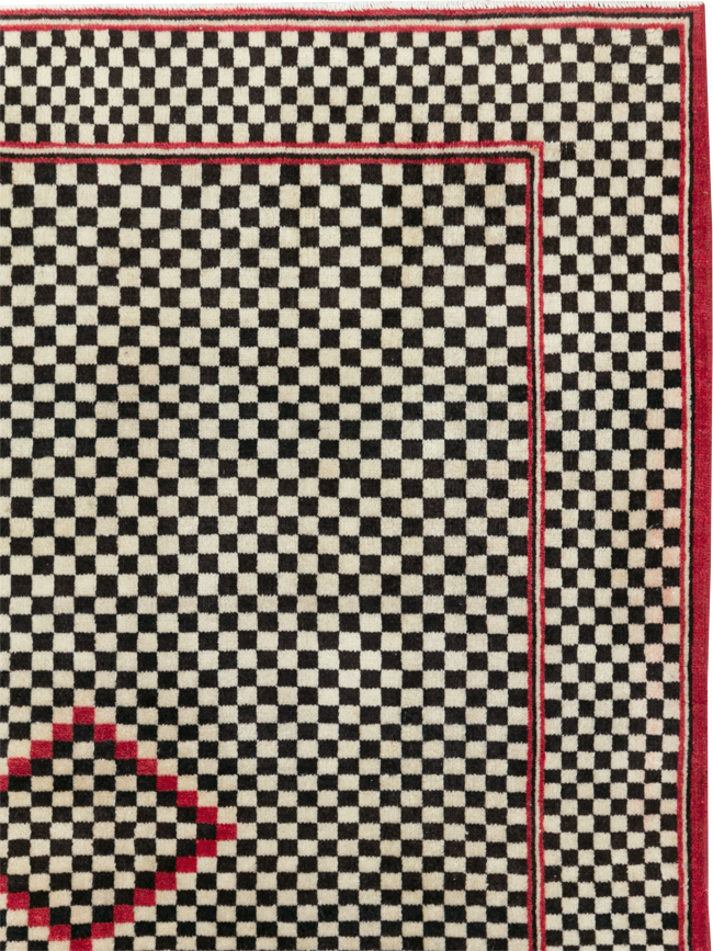 Vintage Persian Afshar Rug, No.28296 - Staging