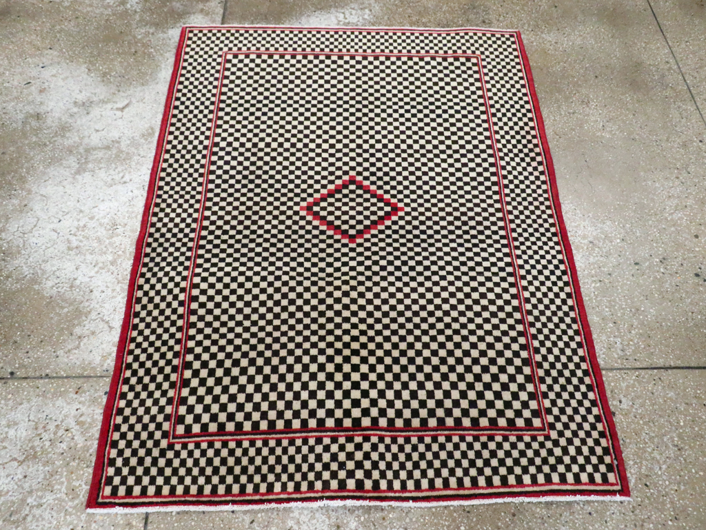 Vintage Persian Afshar Rug, No.28296 - Staging