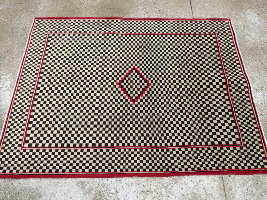 Vintage Persian Afshar Rug, No.28296 - Staging