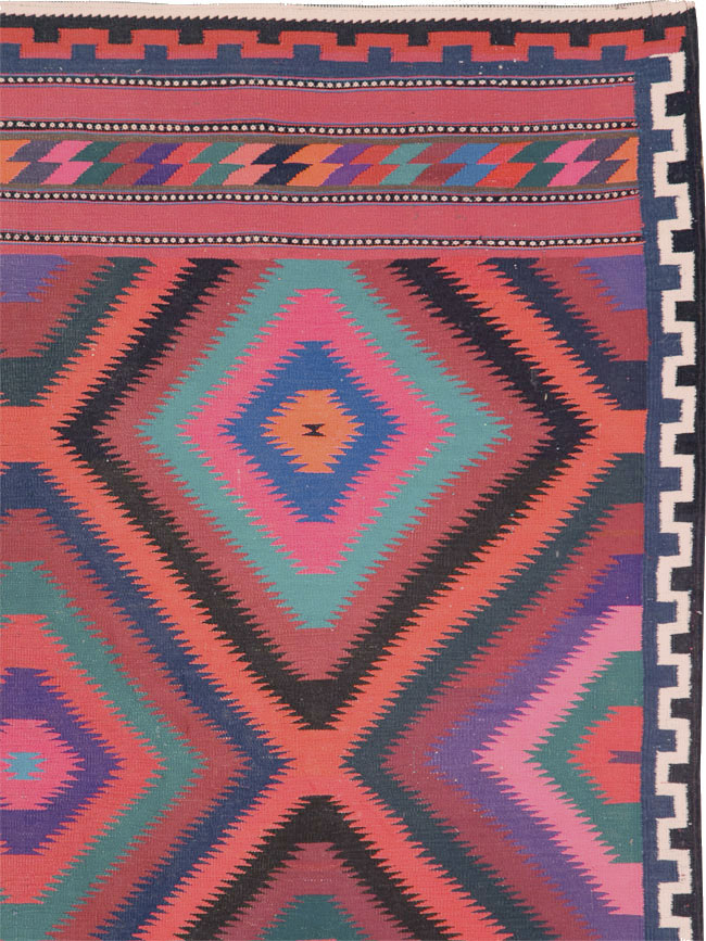 Vintage Persian Flatweave, No.28298 - Staging