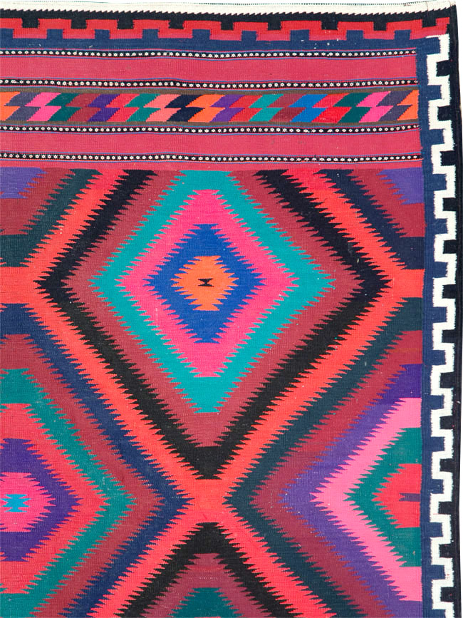 Vintage Persian Flatweave, No.28298 - Staging