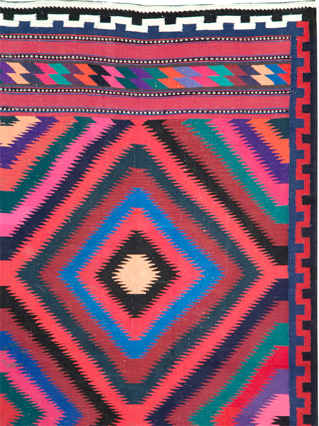 Vintage Persian Flatweave, No.28298 - Staging