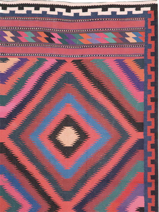 Vintage Persian Flatweave, No.28298 - Staging