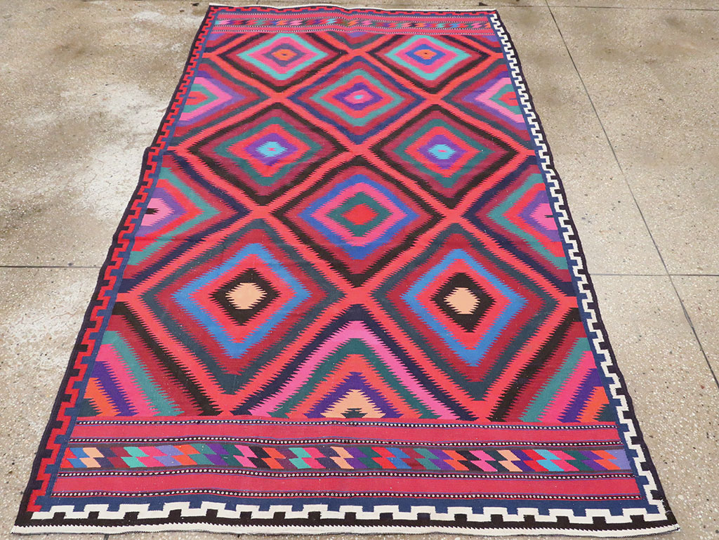 Vintage Persian Flatweave, No.28298 - Staging