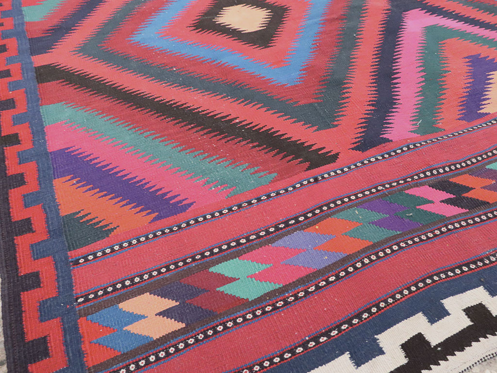 Vintage Persian Flatweave, No.28298 - Staging