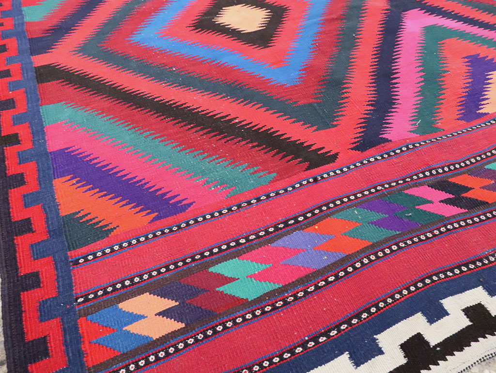 Vintage Persian Flatweave, No.28298 - Staging