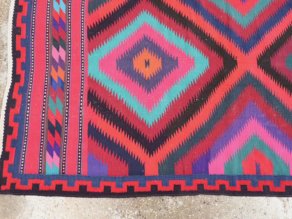 Vintage Persian Flatweave, No.28298 - Staging