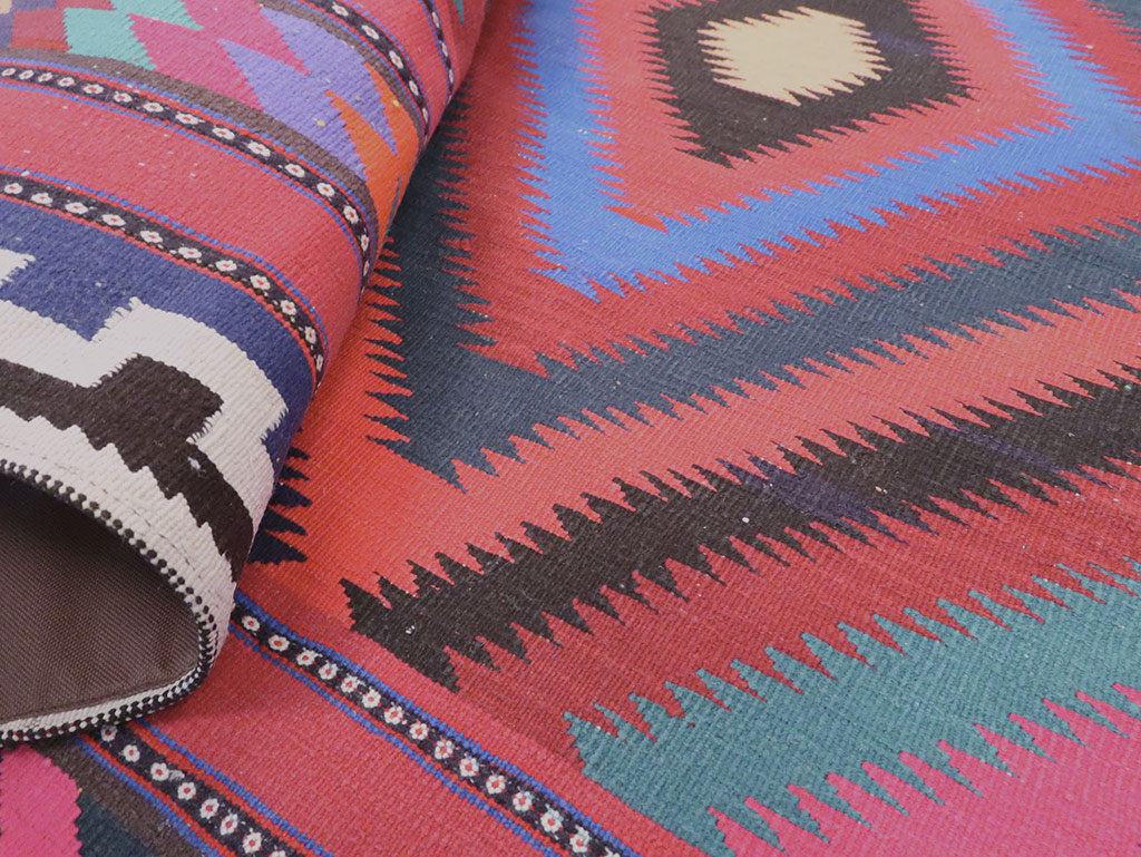 Vintage Persian Flatweave, No.28298 - Staging