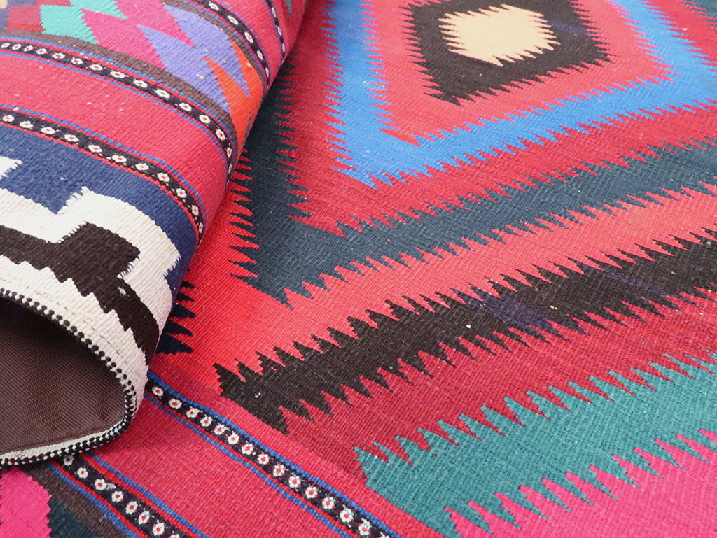 Vintage Persian Flatweave, No.28298 - Staging