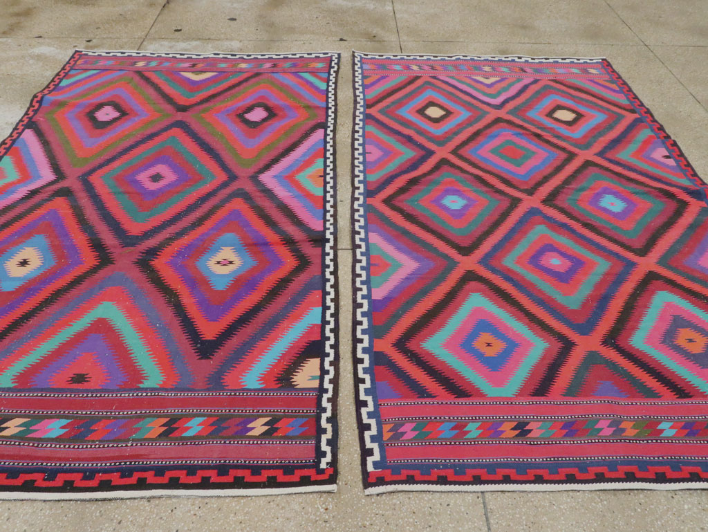 Vintage Persian Flatweave, No.28298 - Staging