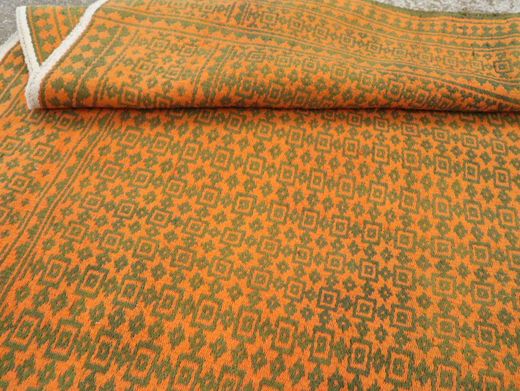 Vintage Persian Cotton Flatweave, No.28300 - Staging