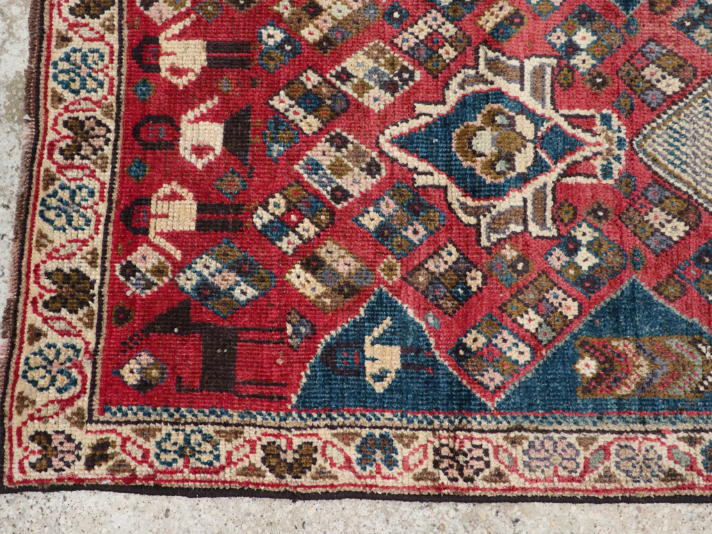 Vintage Persian Mahal Runner, No.28301 - Staging