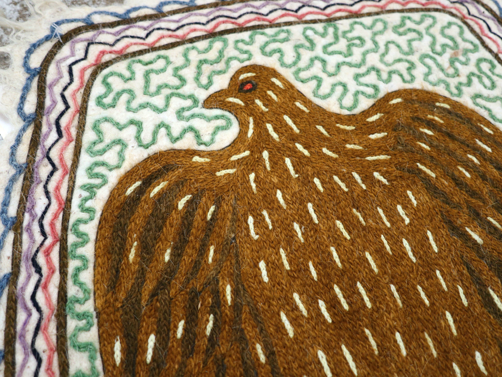 Vintage Pictorial Hamadan Rug, No.28305 - Staging