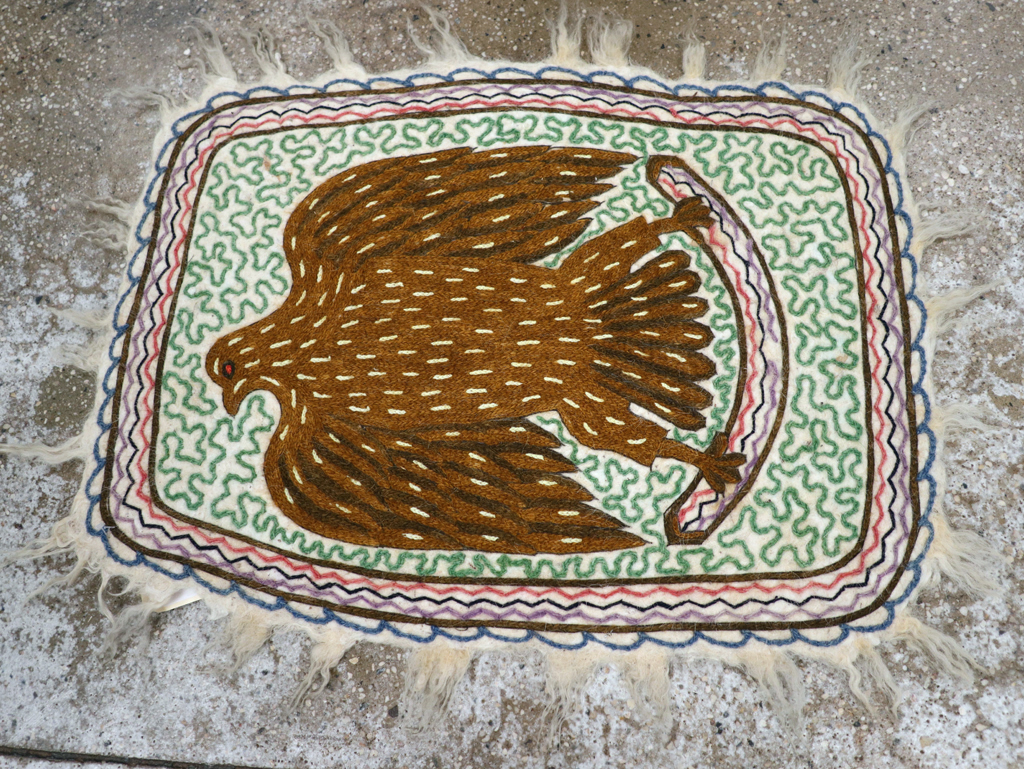 Vintage Pictorial Hamadan Rug, No.28305 - Staging