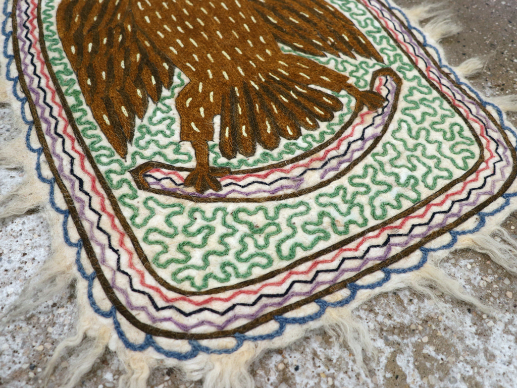 Vintage Pictorial Hamadan Rug, No.28305 - Staging