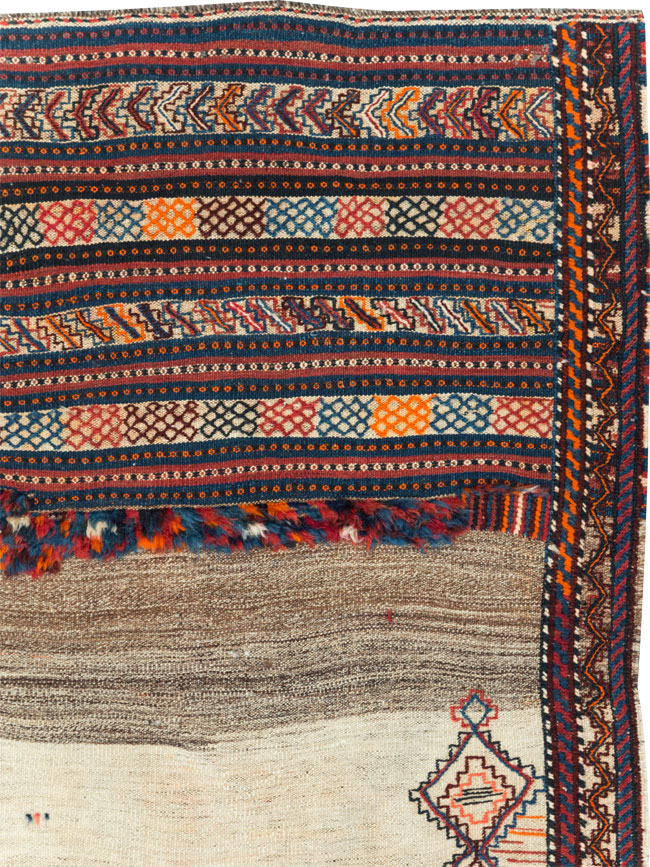 Vintage Persian Flatweave Kilim, No.28306 - Staging