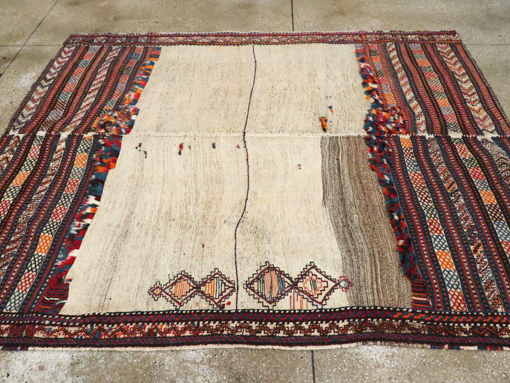 Vintage Persian Flatweave Kilim, No.28306 - Staging