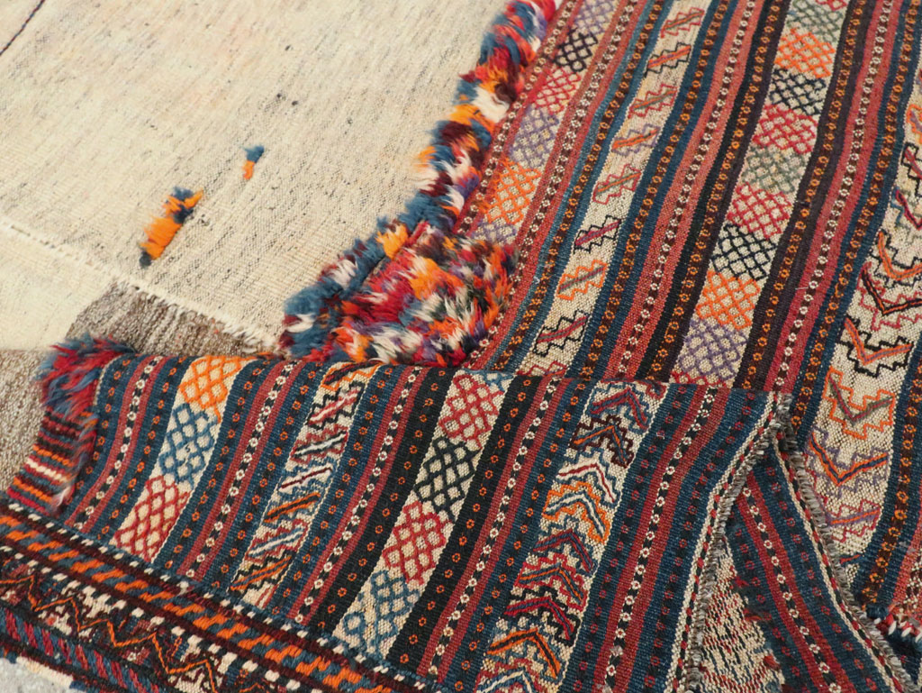 Vintage Persian Flatweave Kilim, No.28306 - Staging