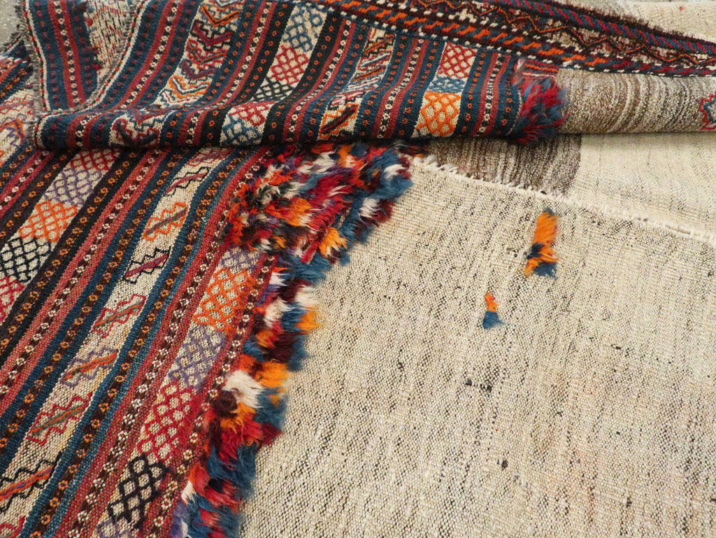 Vintage Persian Flatweave Kilim, No.28306 - Staging