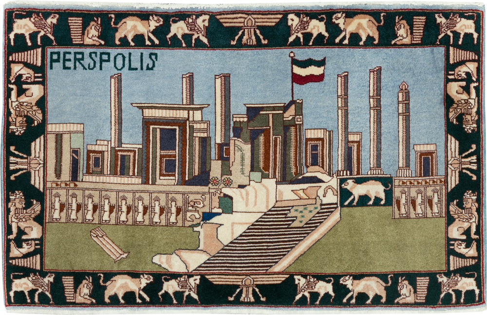 Vintage Persian Tabriz Rug, No.28315 - Staging