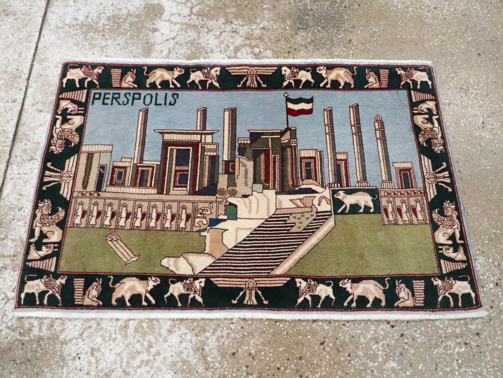 Vintage Persian Tabriz Rug, No.28315 - Staging