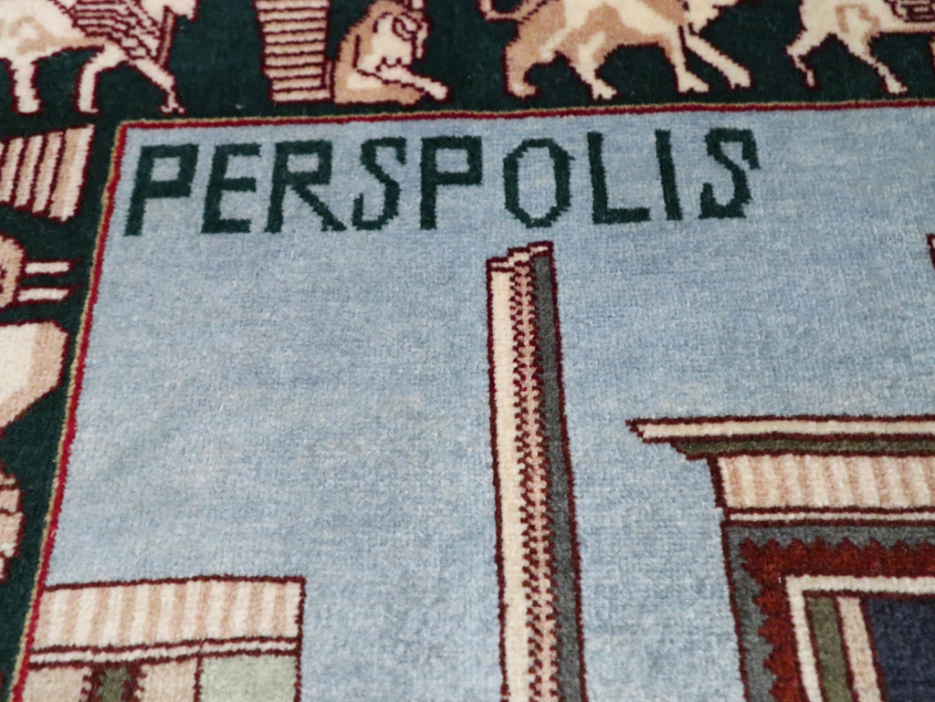 Vintage Persian Tabriz Rug, No.28315 - Staging