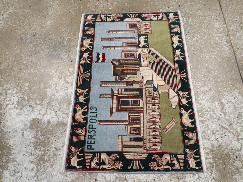 Vintage Persian Tabriz Rug, No.28315 - Staging