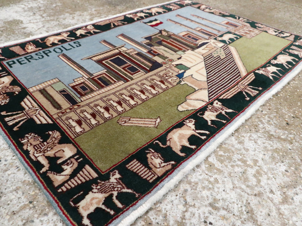 Vintage Persian Tabriz Rug, No.28315 - Staging