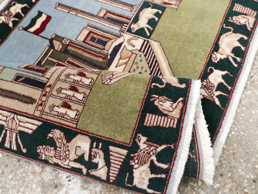 Vintage Persian Tabriz Rug, No.28315 - Staging