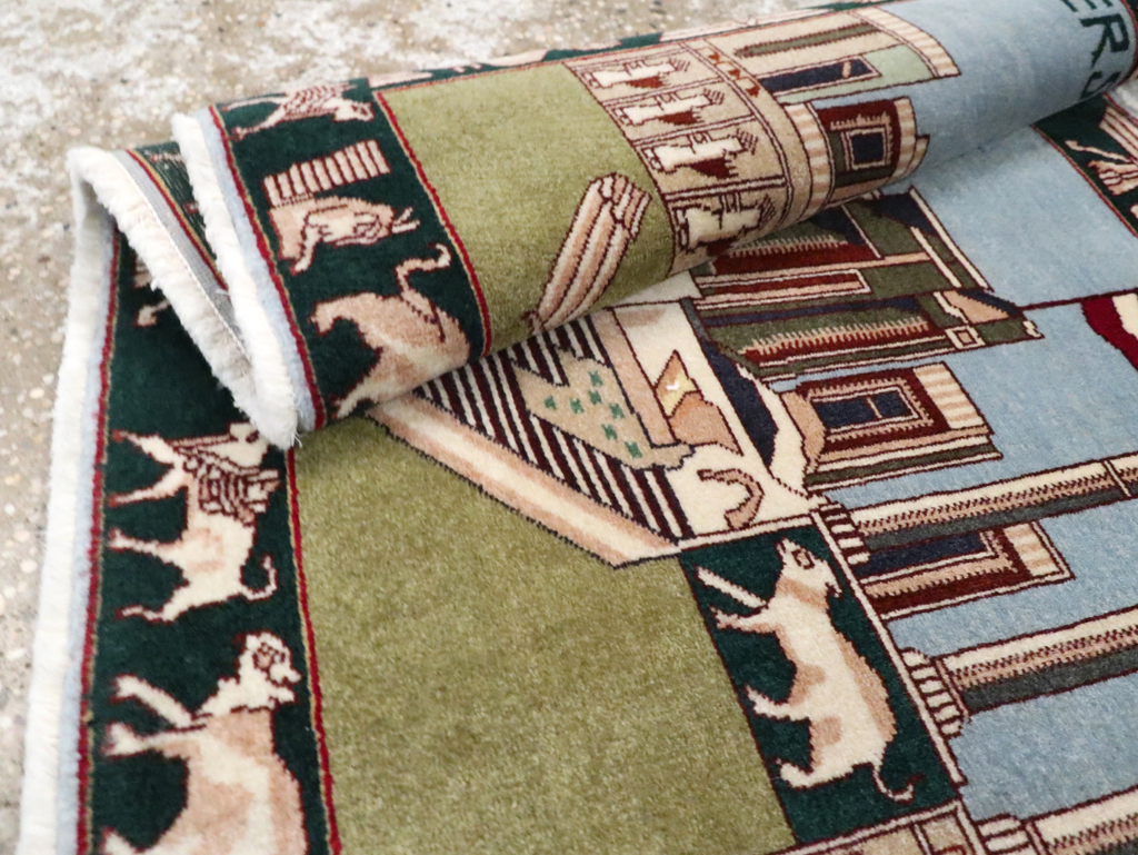 Vintage Persian Tabriz Rug, No.28315 - Staging