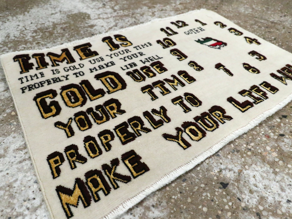 Vintage Persian Tabriz Rug, No.28318 - Staging