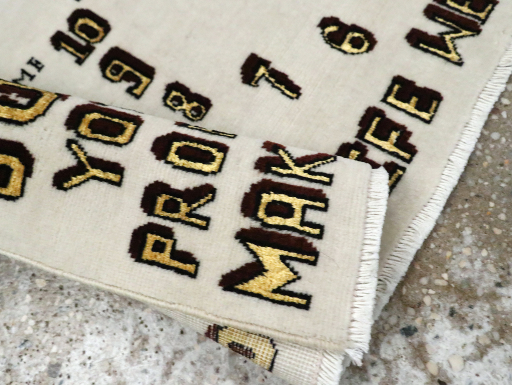 Vintage Persian Tabriz Rug, No.28318 - Staging