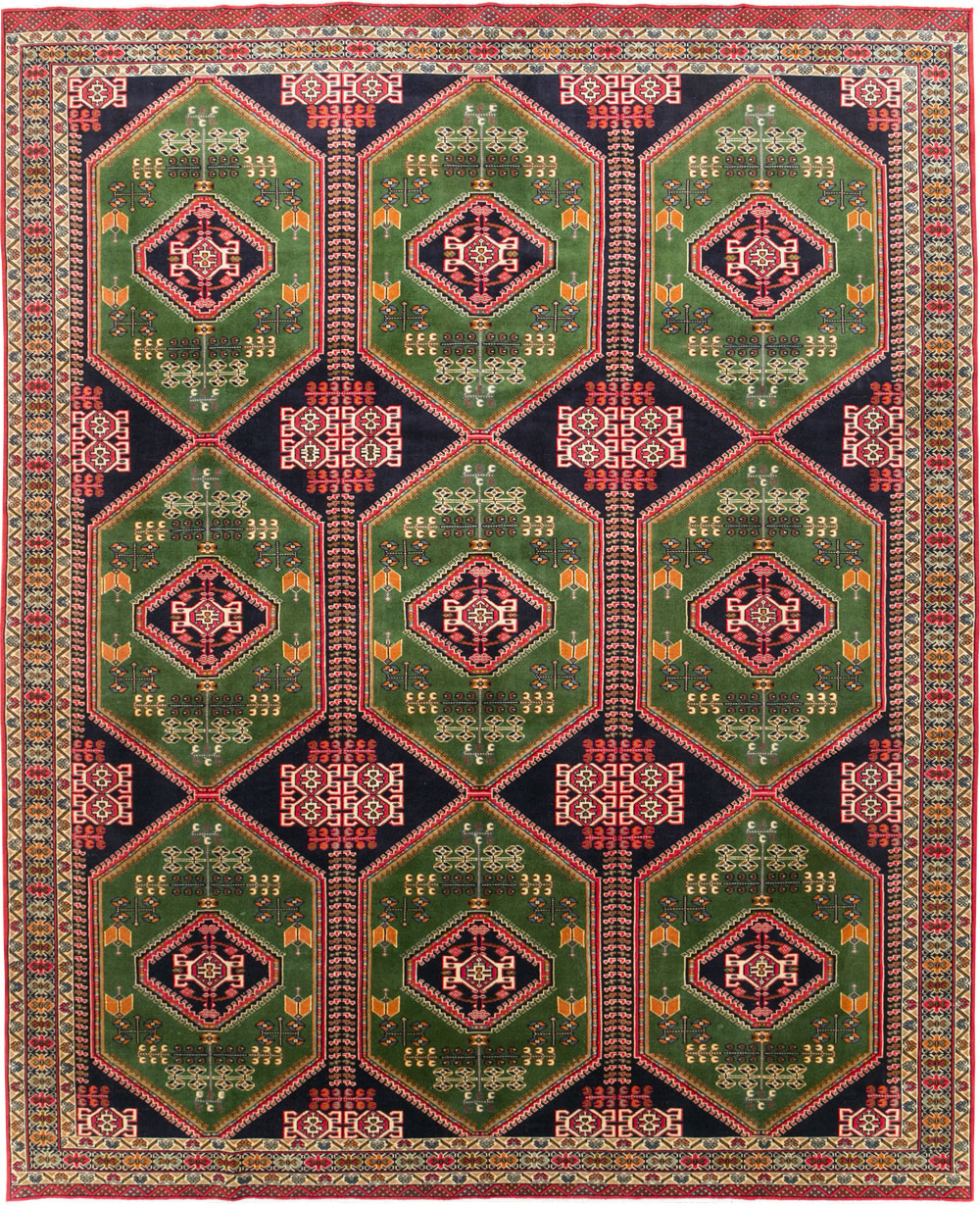 Vintage Turkoman Carpet, No.28323 - Staging