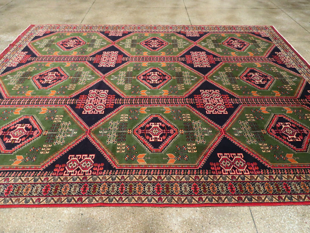 Vintage Turkoman Carpet, No.28323 - Staging