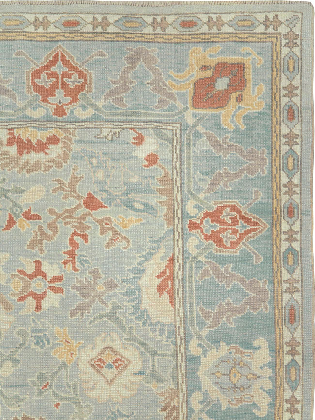 Modern Turkish Oushak Carpet, No.28332 - Staging