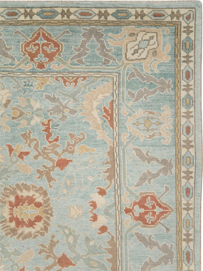 Modern Turkish Oushak Carpet, No.28332 - Staging