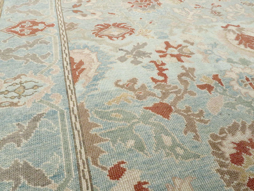 Modern Turkish Oushak Carpet, No.28332 - Staging