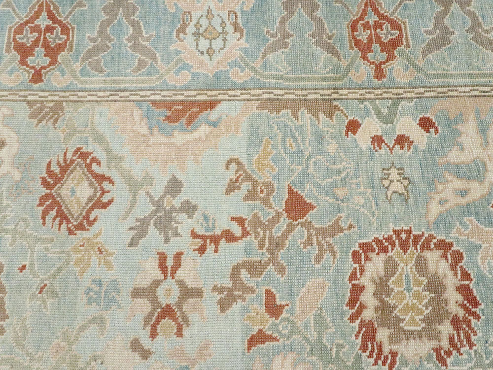 Modern Turkish Oushak Carpet, No.28332 - Staging