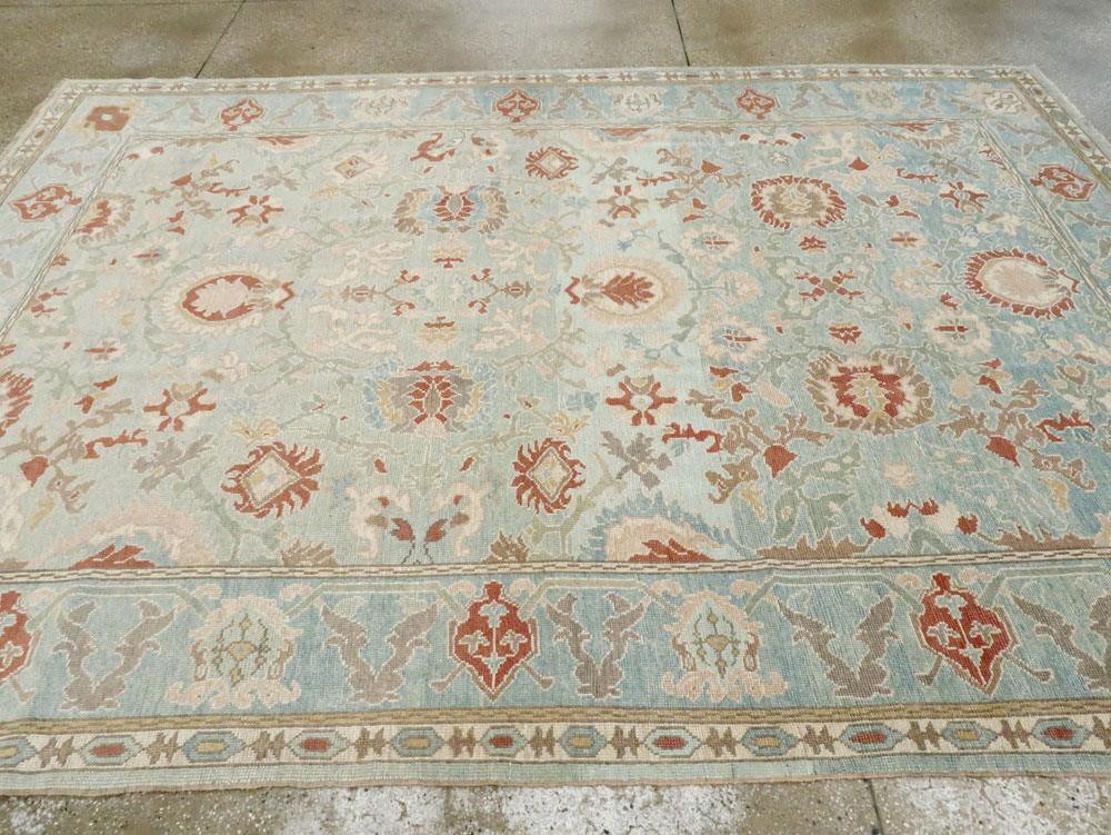 Modern Turkish Oushak Carpet, No.28332 - Staging