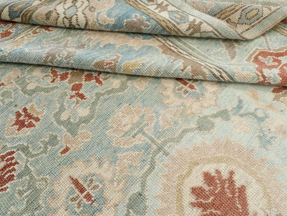Modern Turkish Oushak Carpet, No.28332 - Staging