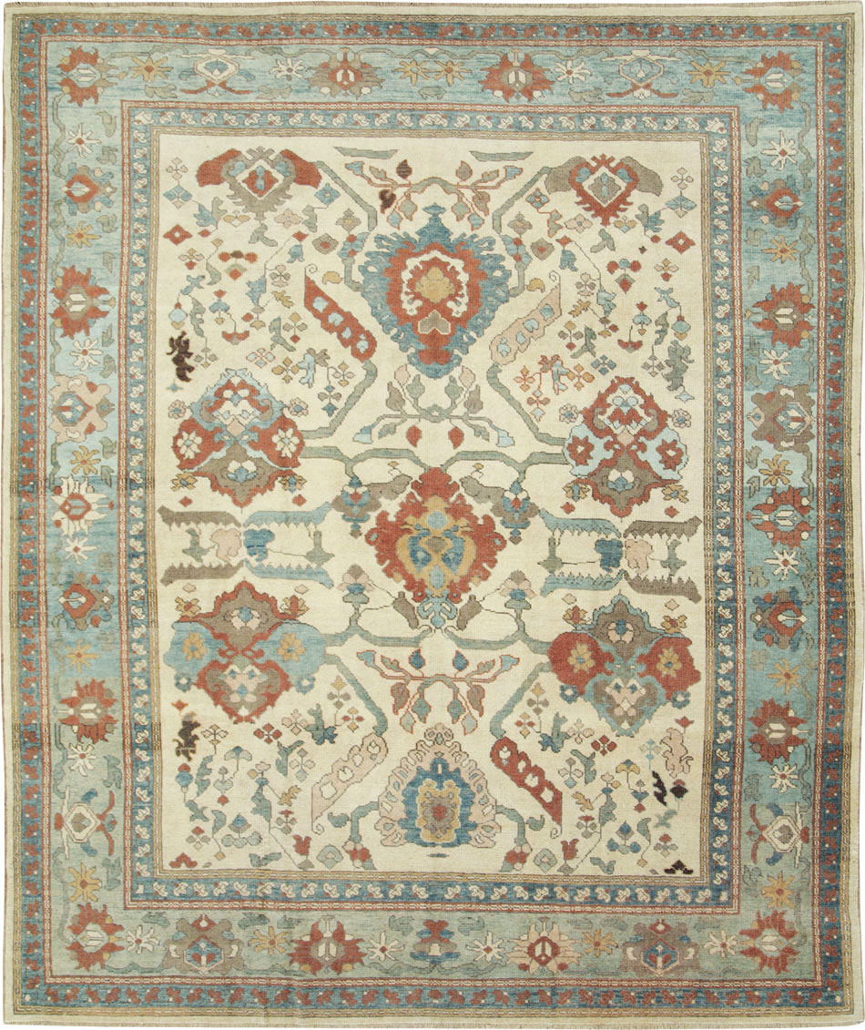 Modern Turkish Oushak Carpet, No.28338 - Staging