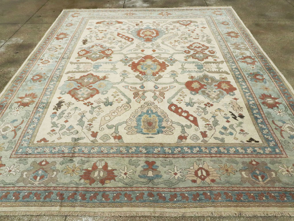 Modern Turkish Oushak Carpet, No.28338 - Staging