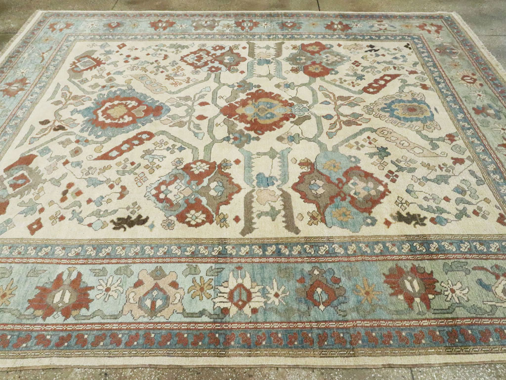 Modern Turkish Oushak Carpet, No.28338 - Staging