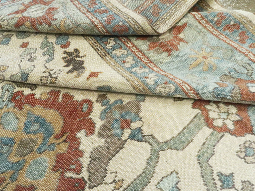 Modern Turkish Oushak Carpet, No.28338 - Staging
