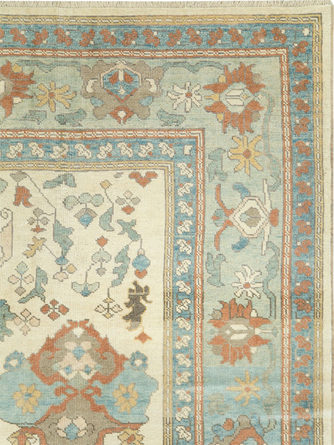 Modern Turkish Oushak Carpet, No.28338 - Staging