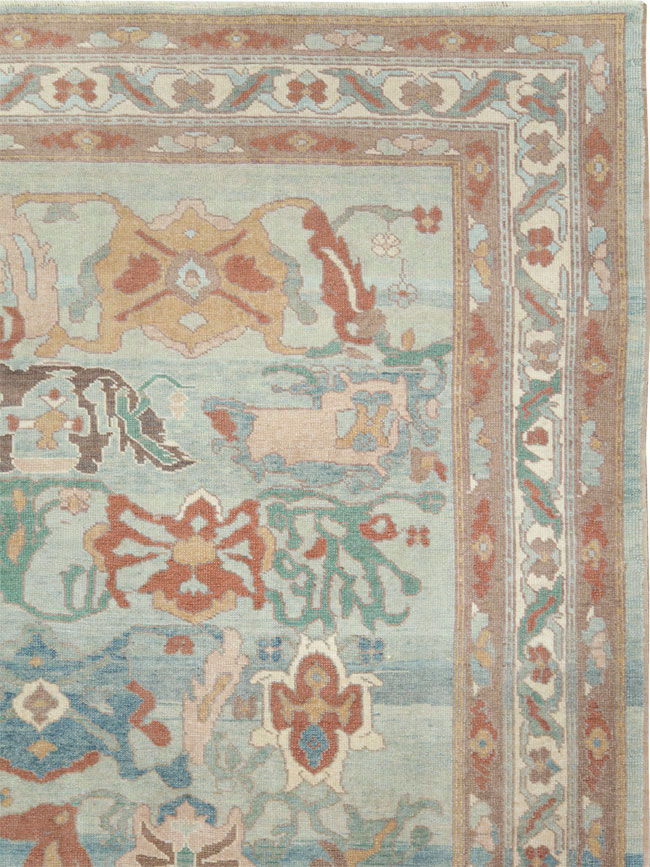 Modern Turkish Oushak Carpet, No.28340 - Staging