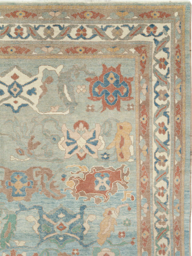 Modern Turkish Oushak Carpet, No.28340 - Staging